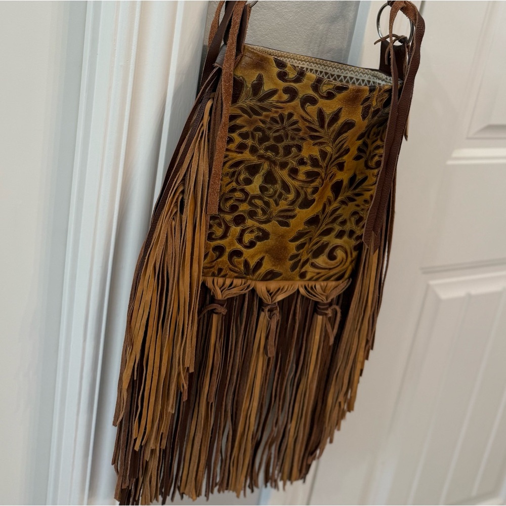 Bohemian Brown Fringe Crossbody Bag